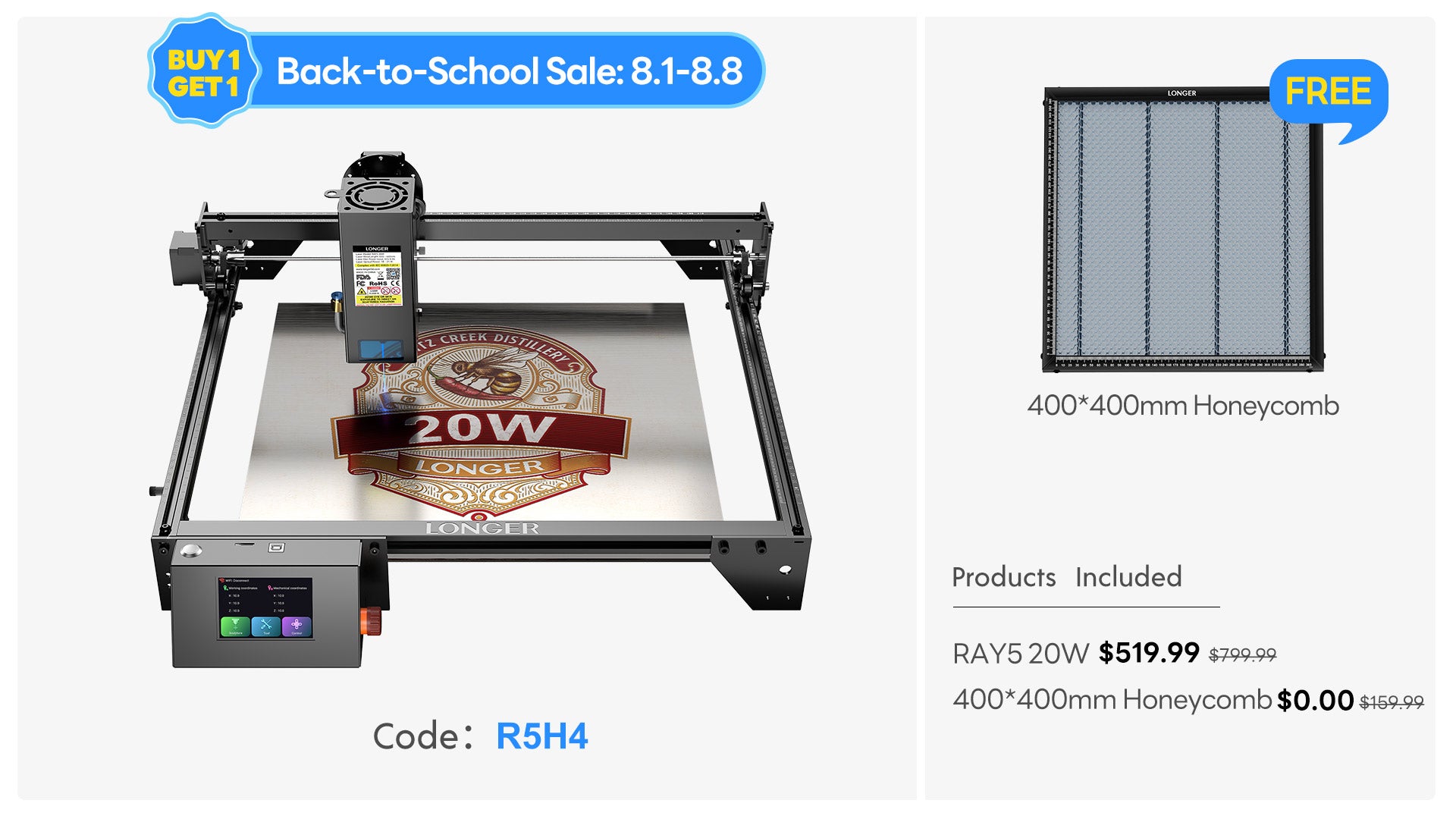 LONGER Laser Engraver Back to School Sale: Buy 1 Get 1 Free with Exclusive Gifts!