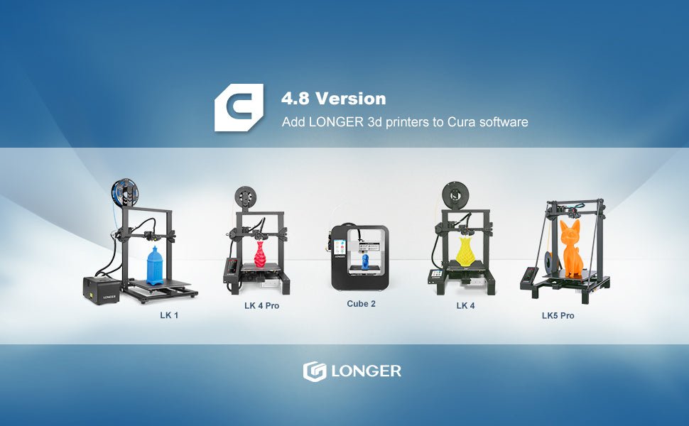 How to Add LONGER 3D Printers into Cura 4.8 Version - LONGER