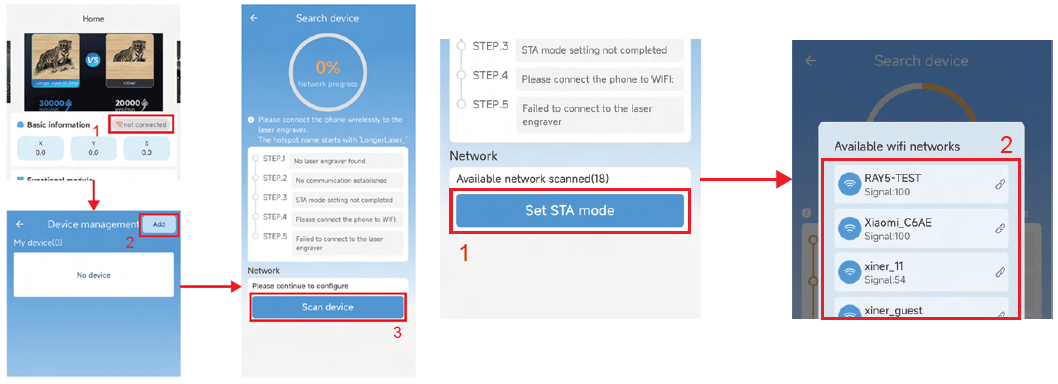 Longer Laserburn App - Longer B1 connection - LONGER