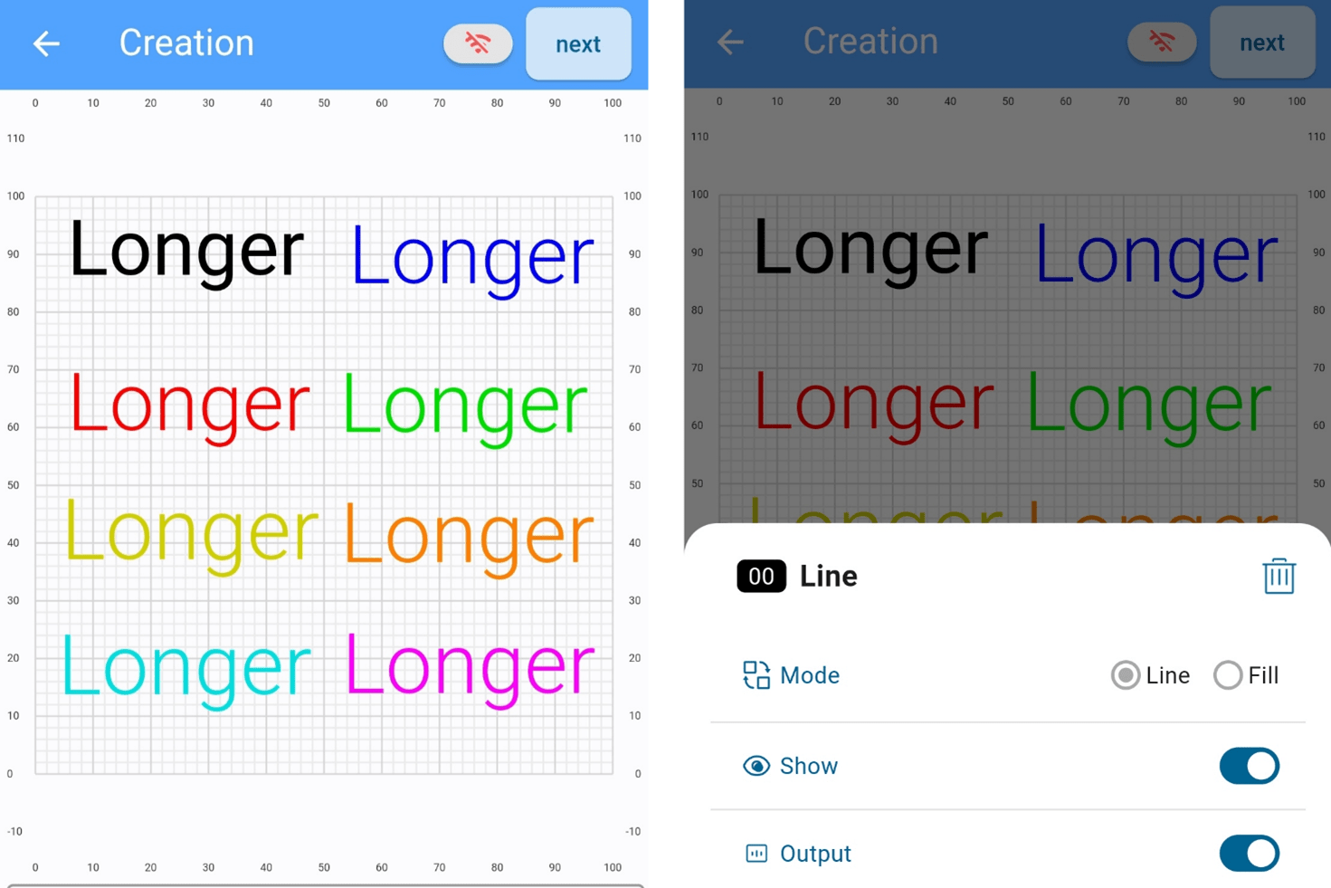 Longer Laserburn App – Multiple Work Layer - LONGER