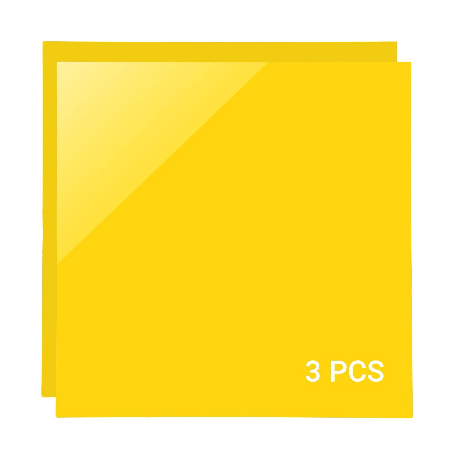 3mm Yellow Acrylic Sheet (3pcs)