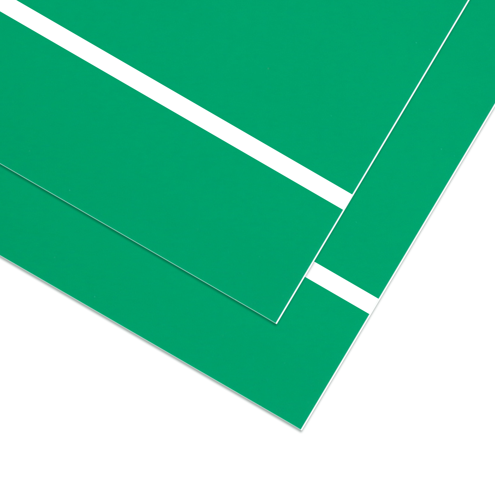 1.3mm Green to White Two-Tone Acrylic Sheet (4pcs)