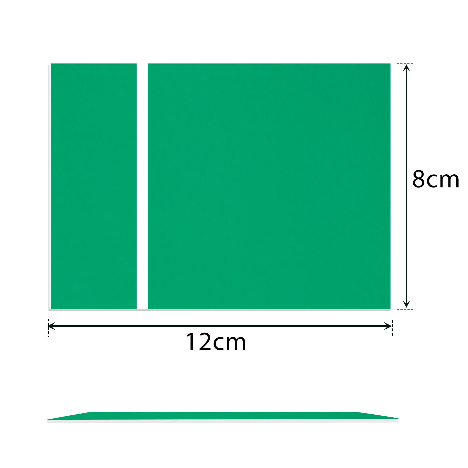 1.3mm Green to White Two-Tone Acrylic Sheet (4pcs)