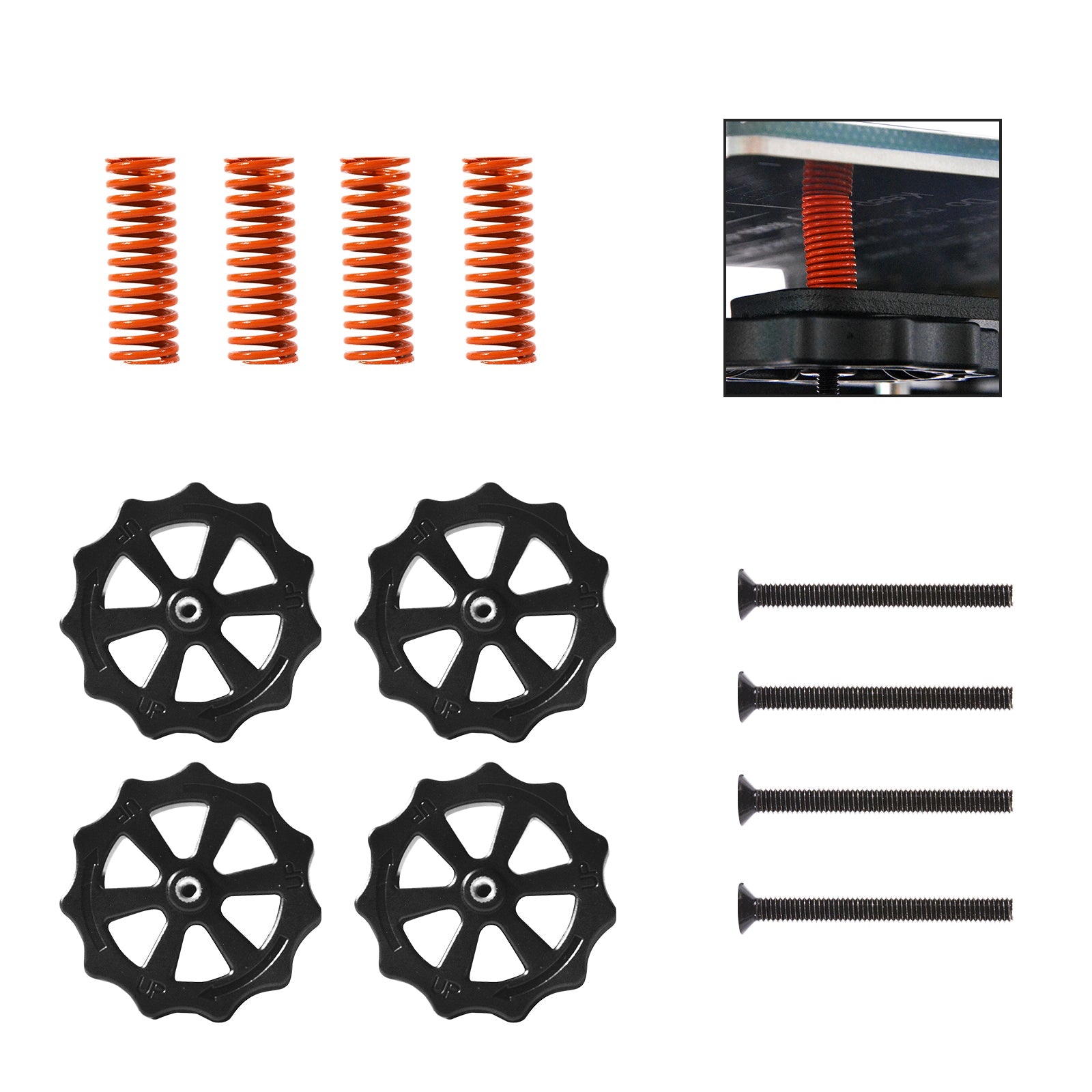 3D Printer Heated Bed Spring Leveling Kit - LONGER