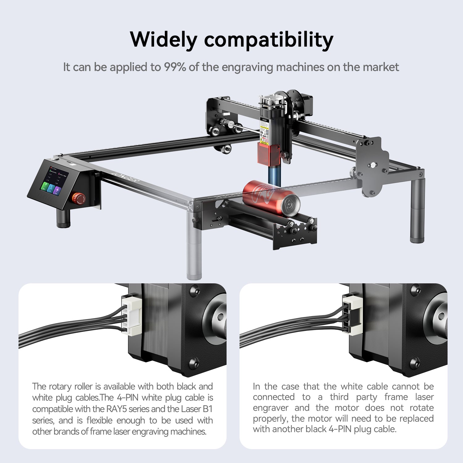 Rouleau rotatif laser