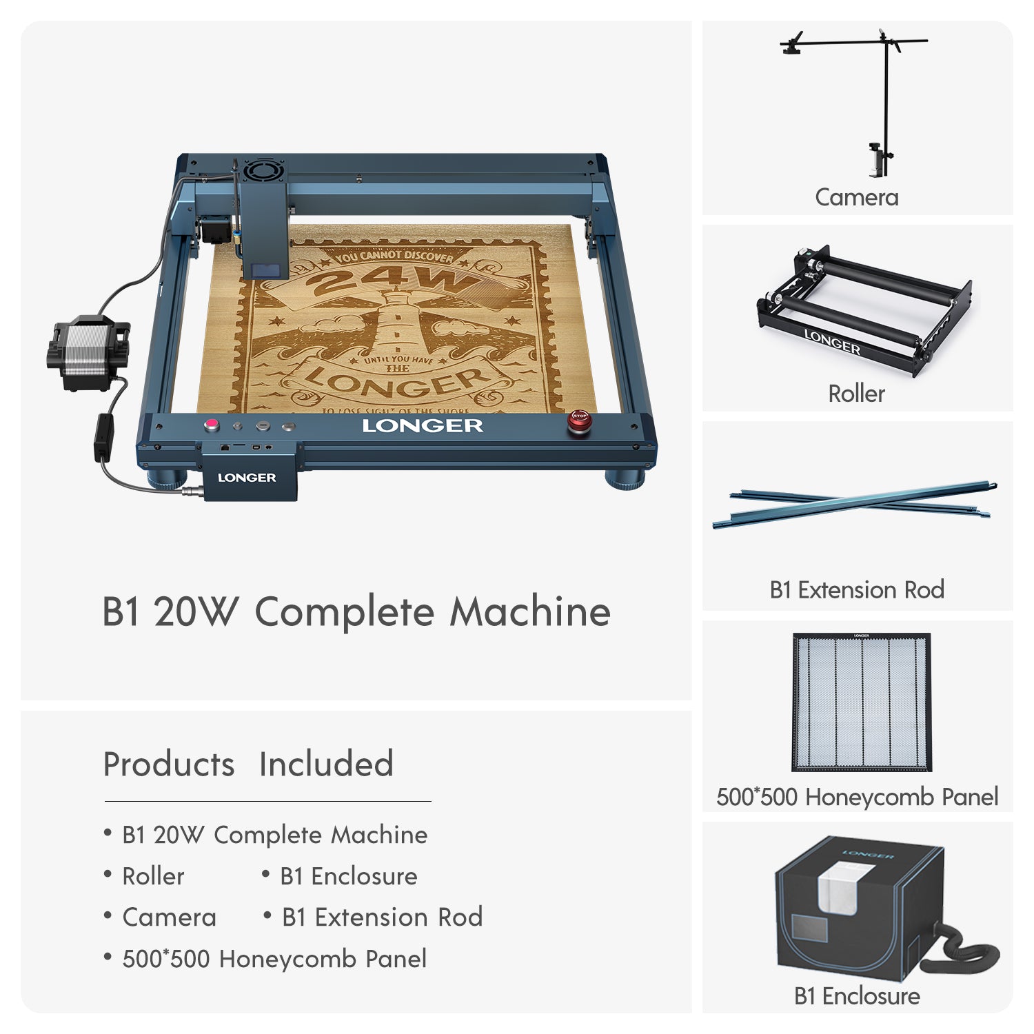 Longer Laser B1 20W Engraving Machine(22-24W Output Power)