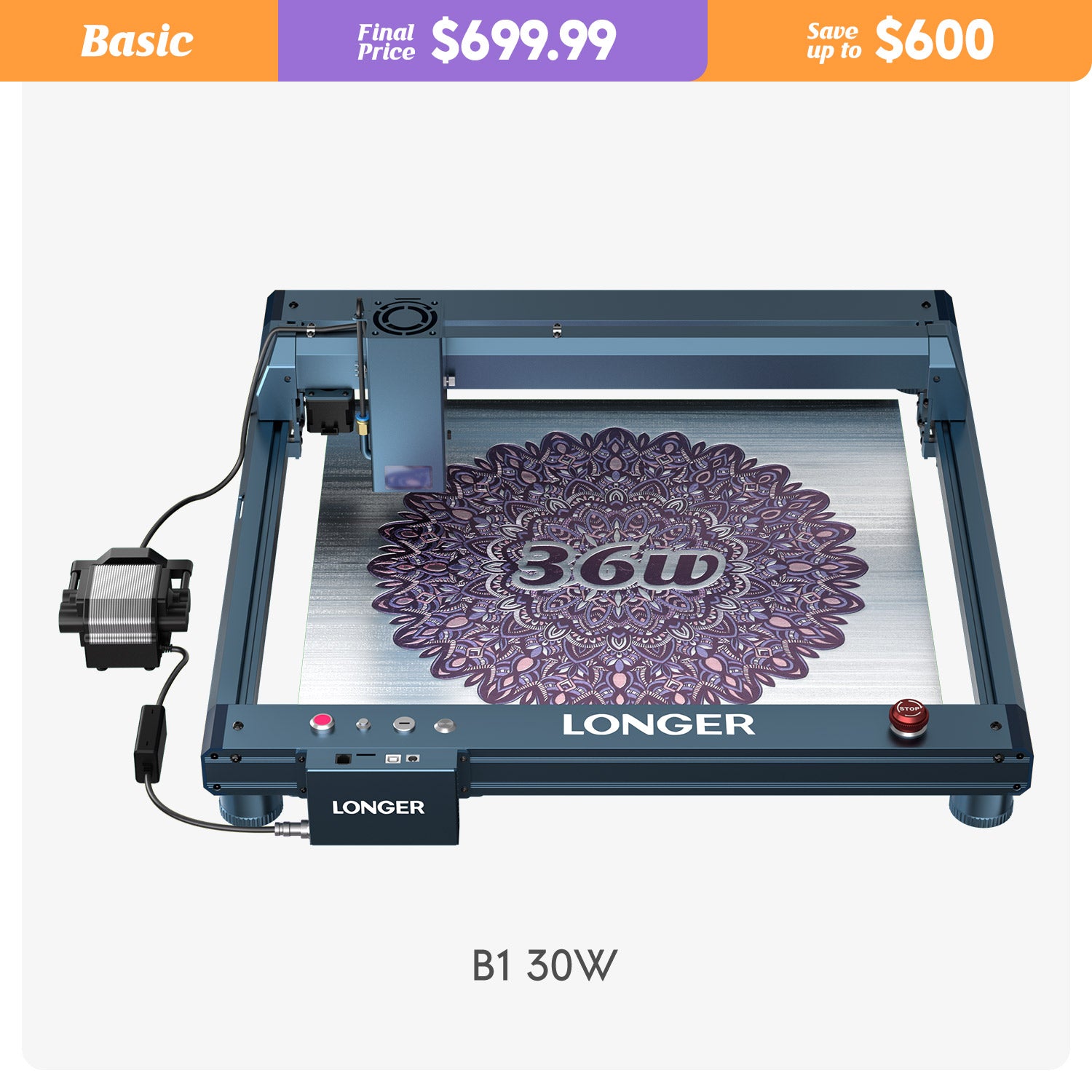 Longer Laser B1 30W Engraving Machine Bundle