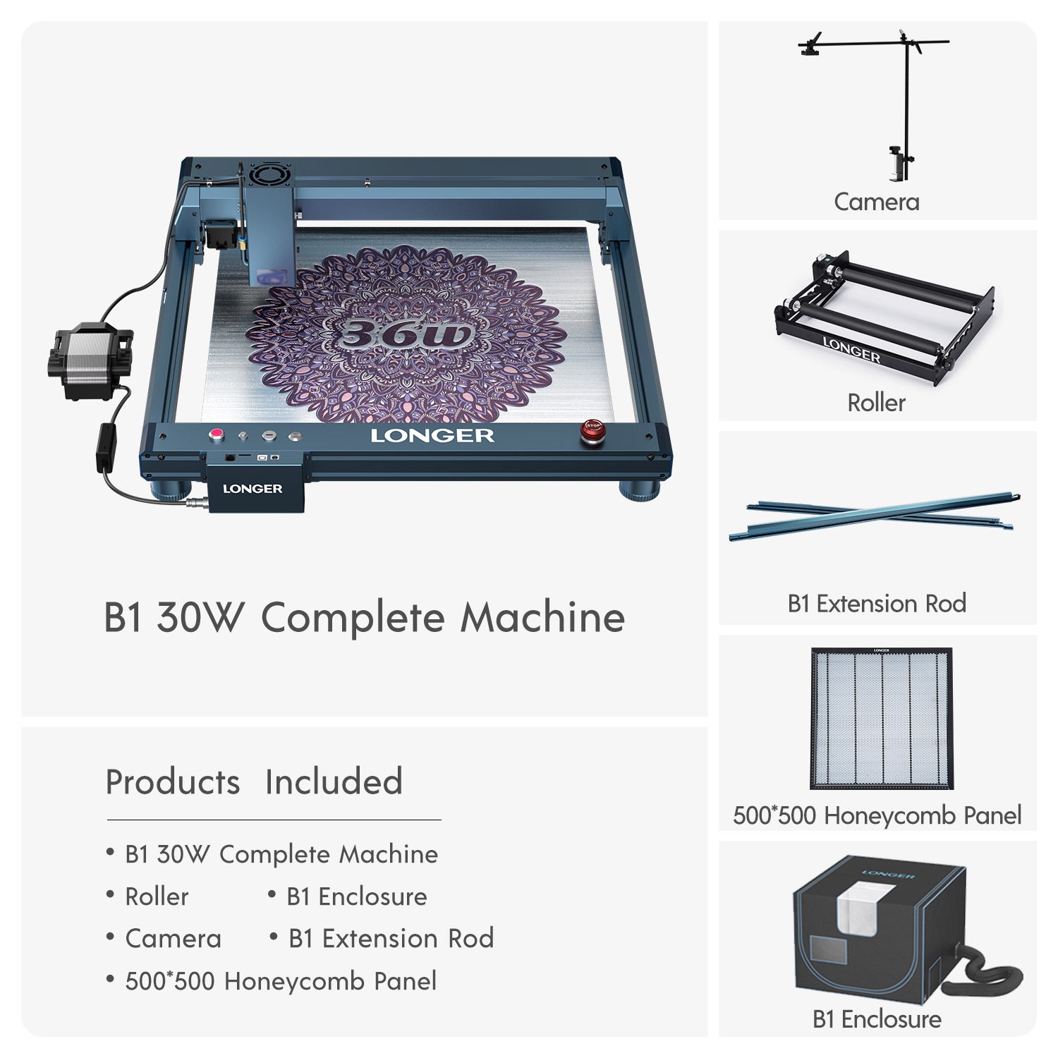 Longer Laser B1 30W Engraving Machine(33-36W Output Power)