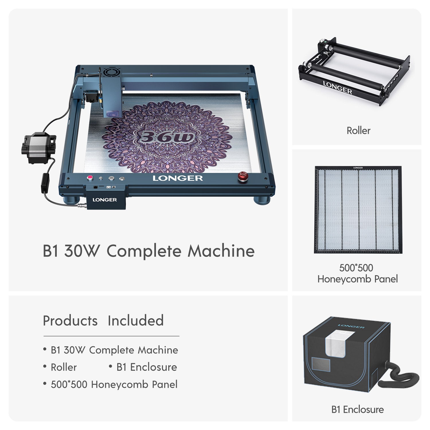 Longer Laser B1 30W Engraving Machine(33-36W Output Power)