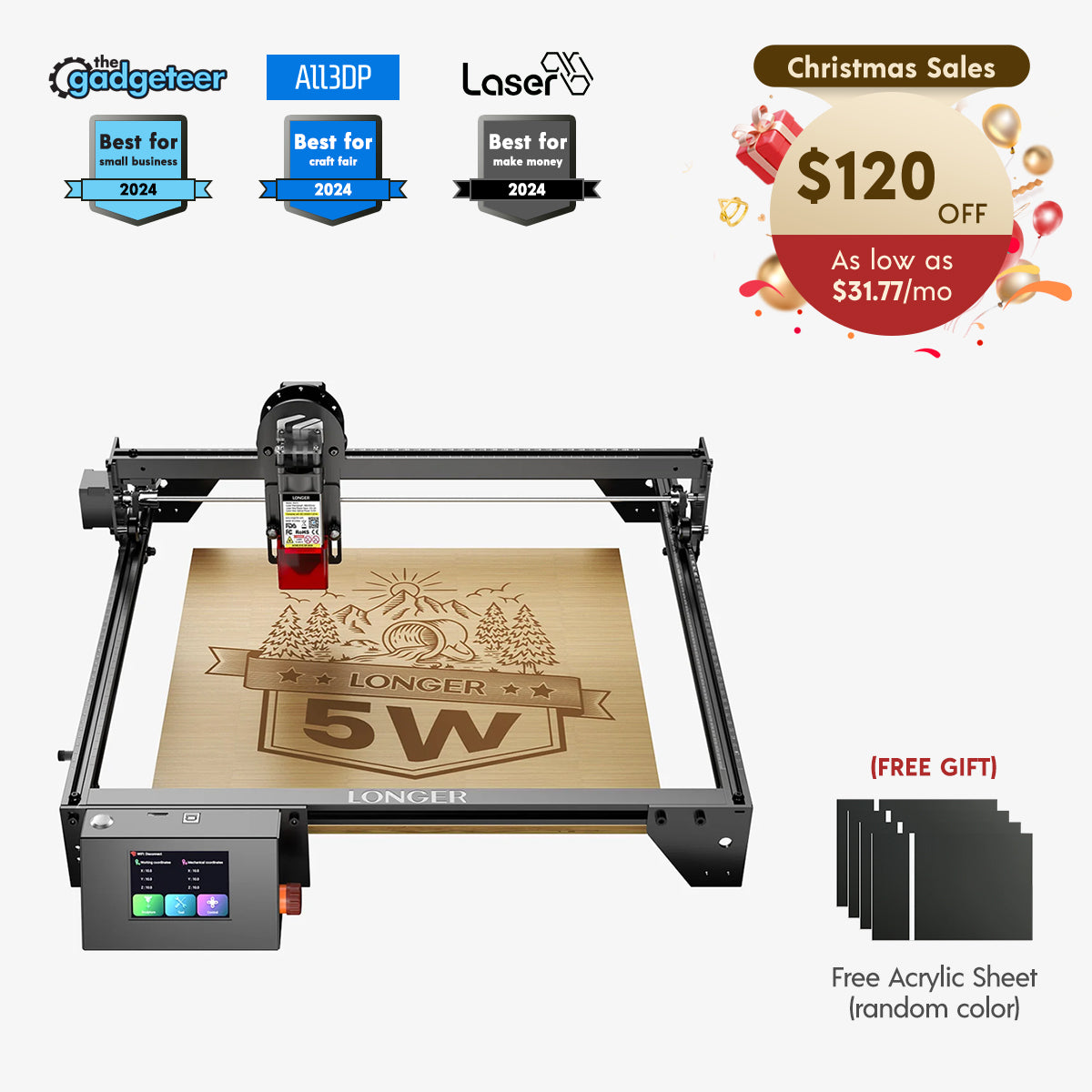 Longer RAY5 5W/10W/20W Laser Engraver