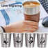 4 Pcs 500ml Stainless Steel Cup With Leather Case