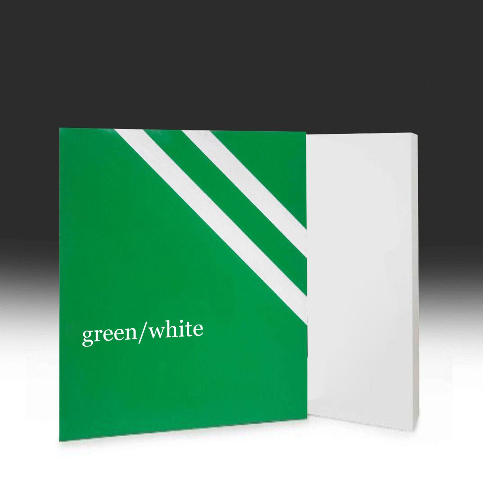 1.3mm Green to White Two-Tone Acrylic Sheet (4pcs)