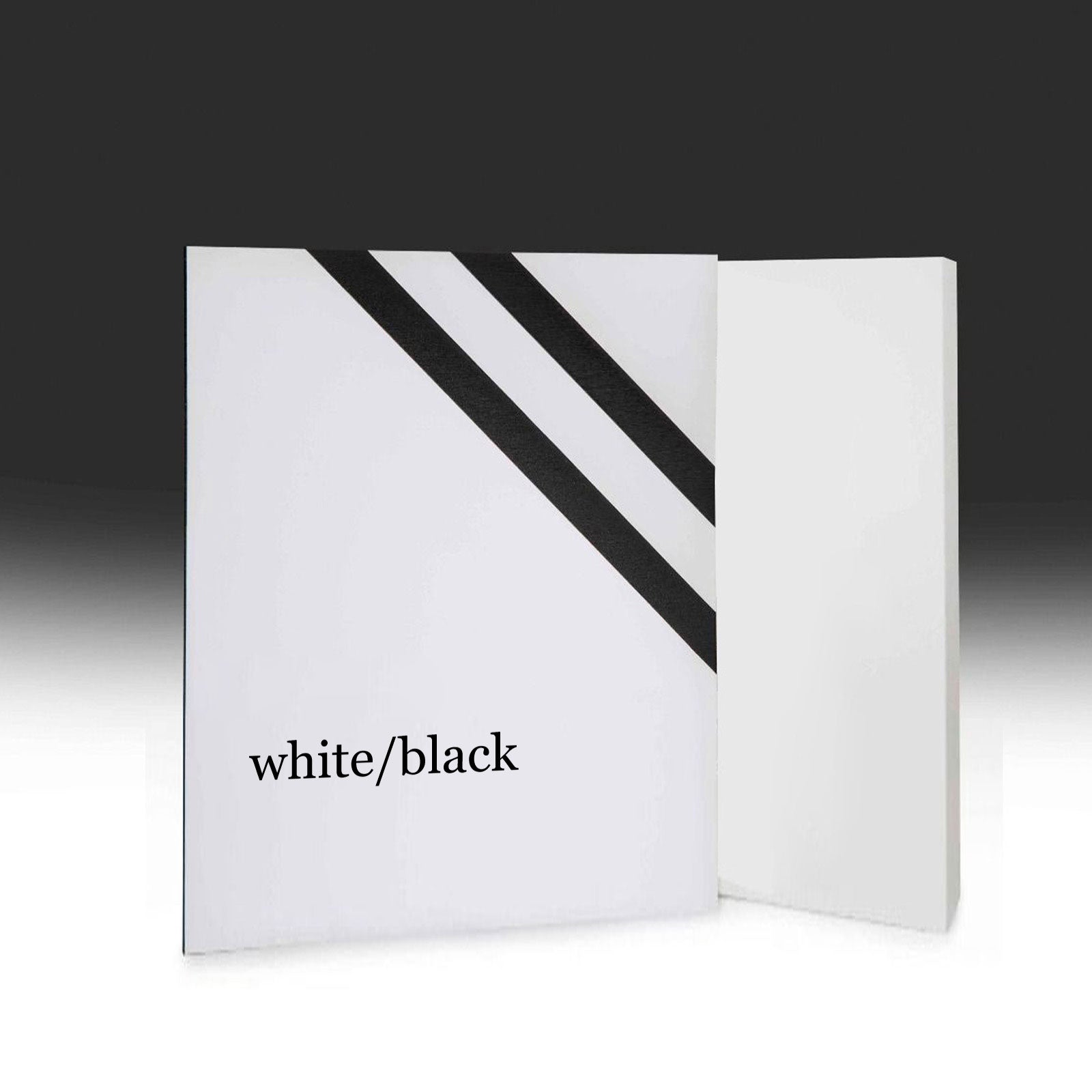 1.3mm White to Black Two-Tone Acrylic Sheet (4pcs)