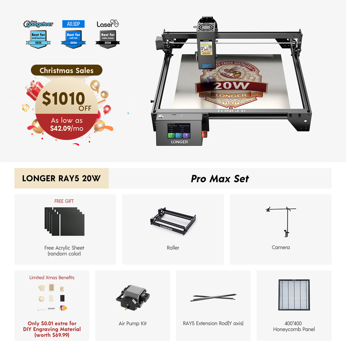 Longer RAY5 20W Laser Engraver