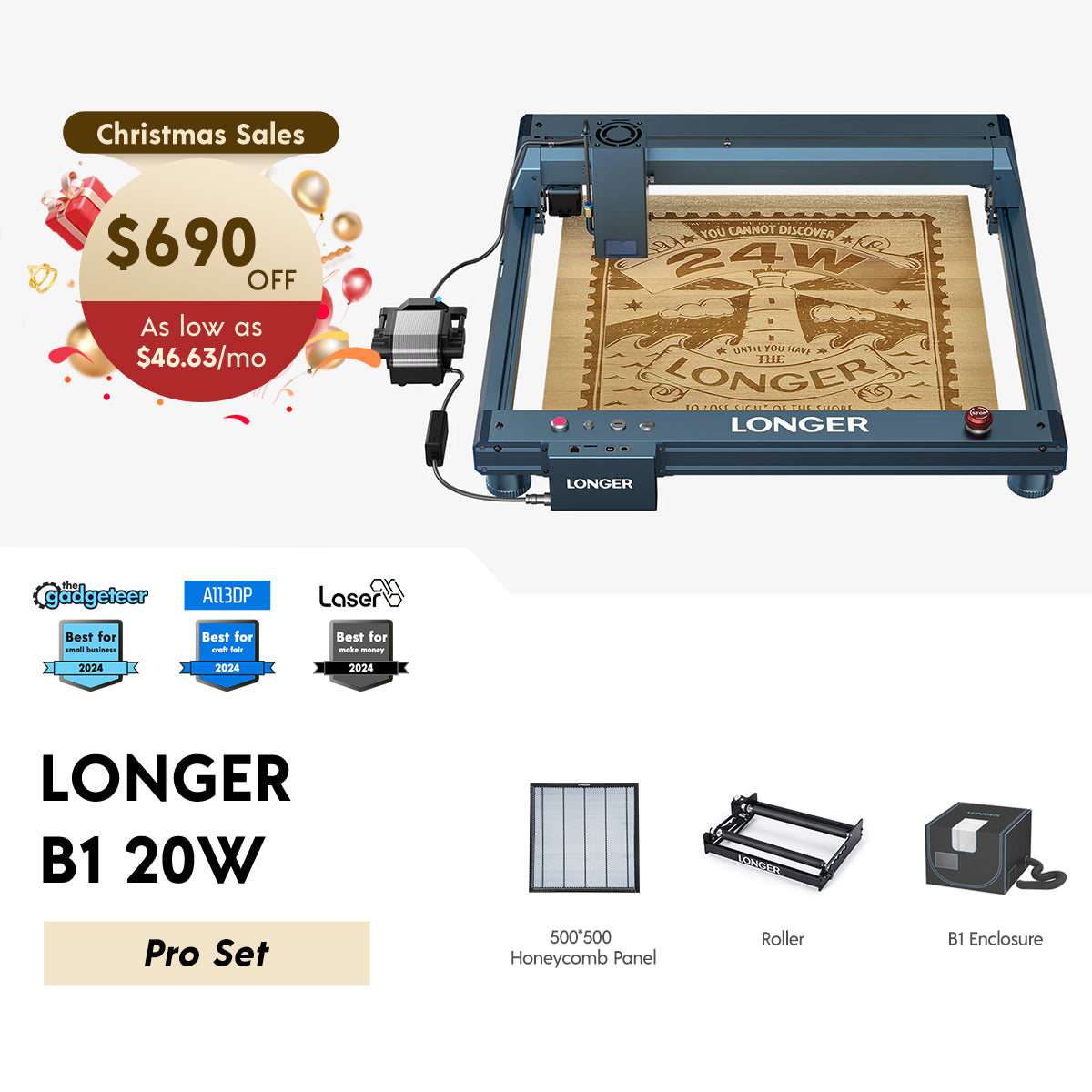 Longer B1 20W Laser Engraving Machine