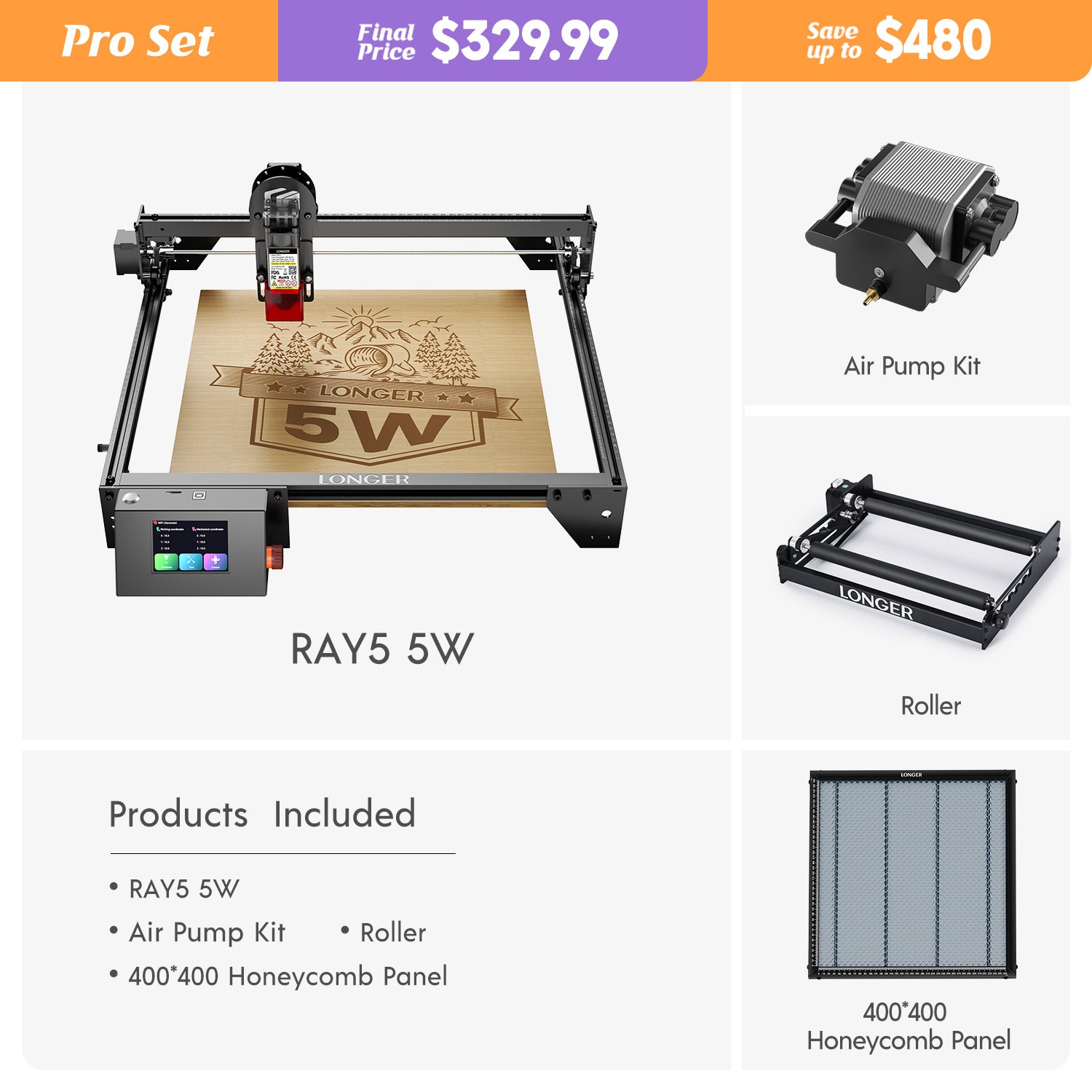 RAY5 5W Láser grabador