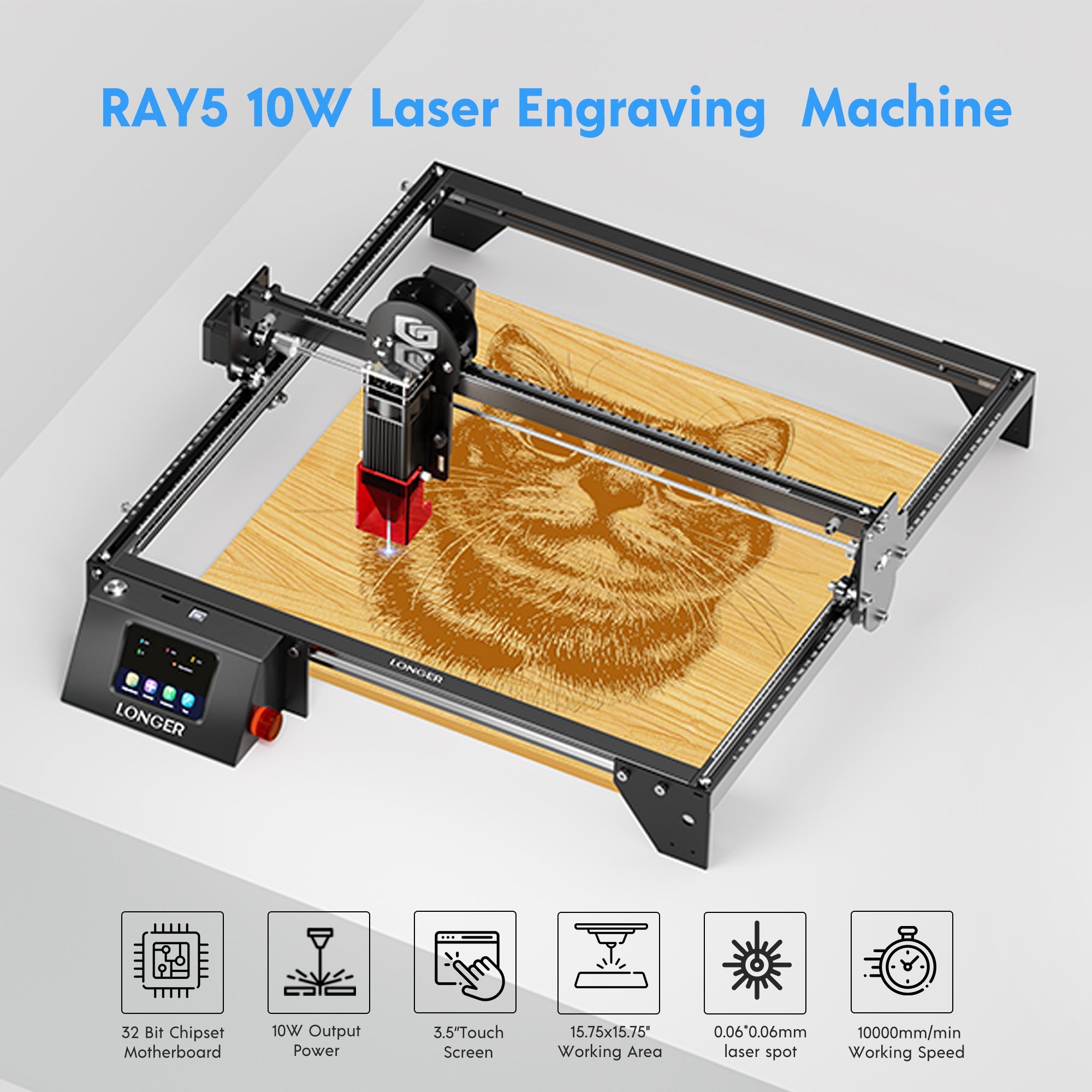 Longer RAY5 10W Laser Engraver(10 - 12W Output Power) - LONGER