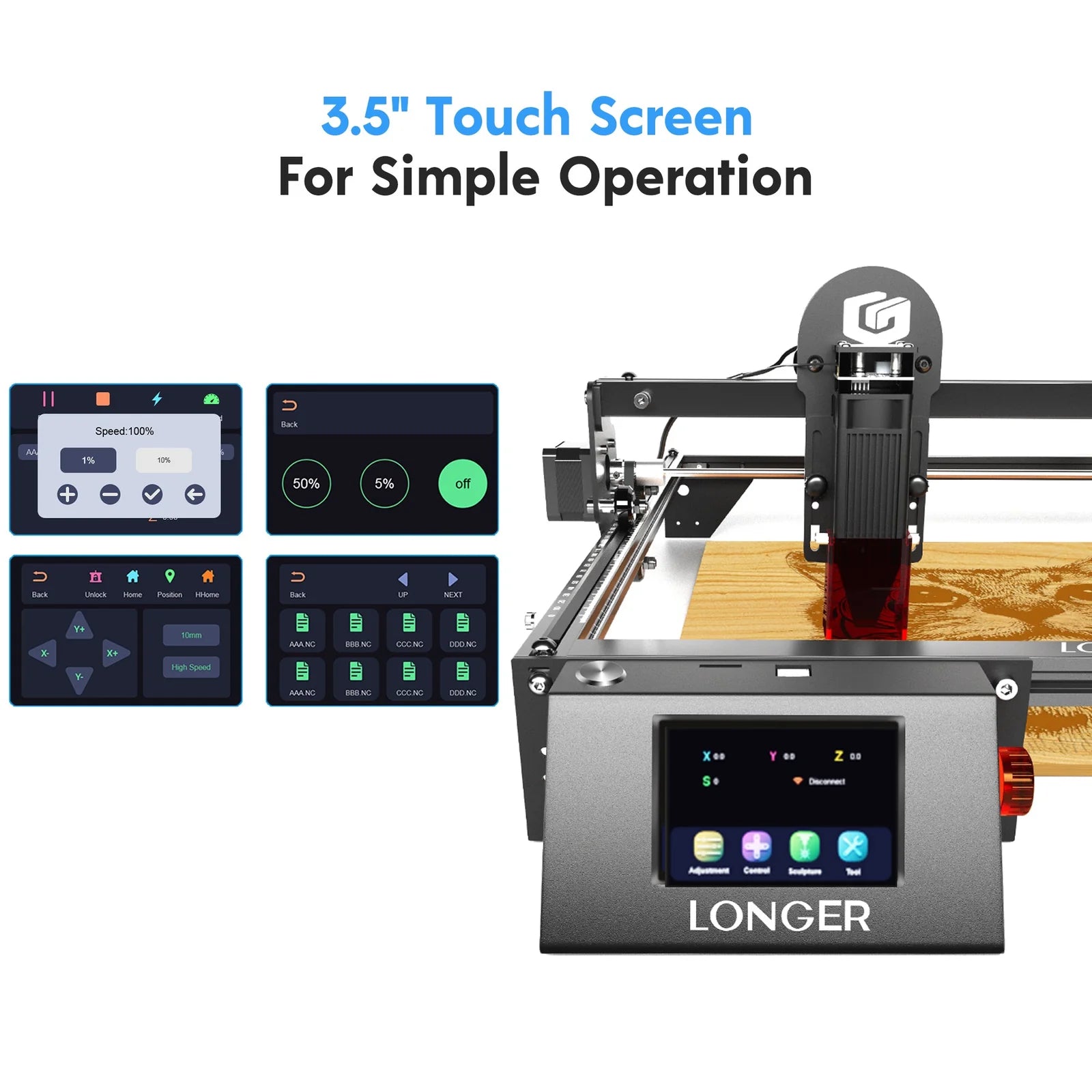 Longer RAY5 5000mW Laser Engraver is an economical Machine Suitable for Beginners, App Offline Control, DIY Engraver Tool for Metal/Glass/Wood, Engraving Area of 15.7