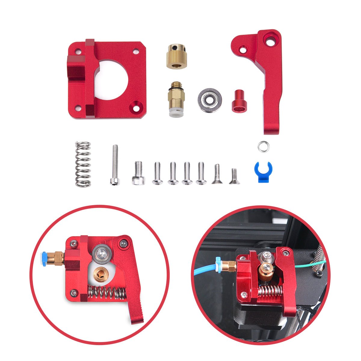 Red Metal Extruder for Longer LK5 PRO/LK4 PRO/LK1/LK4 - LONGER